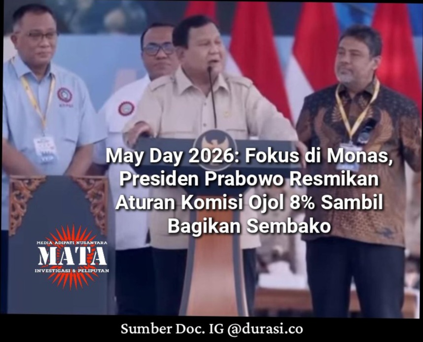 May Day 2026: Fokus di Monas, Presiden Prabowo Resmikan Aturan Komisi Ojol 8% Sambil Bagikan Sembako