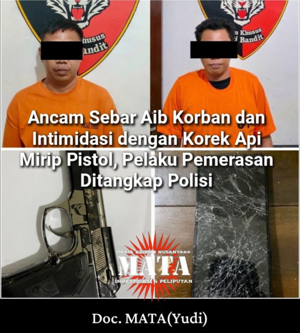 Ancam Sebar Aib Korban dan Intimidasi dengan Korek Api Mirip Pistol, Pelaku Pemerasan Ditangkap Polisi