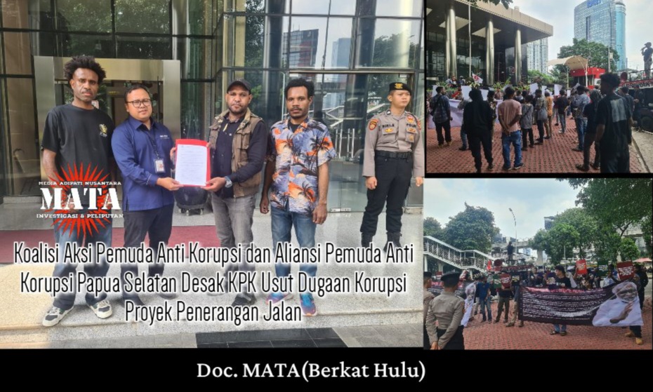 Koalisi Aksi Pemuda Anti Korupsi dan Aliansi Pemuda Anti Korupsi Papua Selatan Desak KPK Usut Dugaan Korupsi Proyek Penerangan Jalan