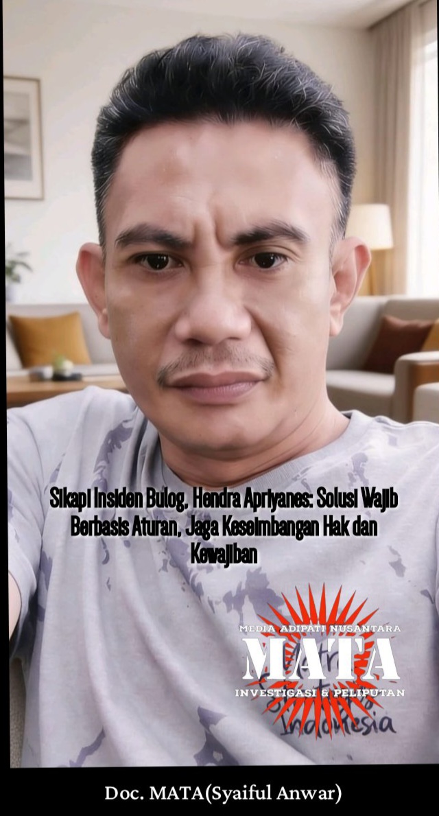 Sikapi Insiden Bulog, Hendra Apriyanes: Solusi Wajib Berbasis Aturan, Jaga Keseimbangan Hak dan Kewajiban