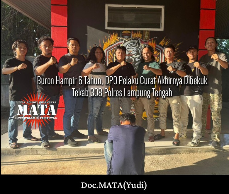 Buron Hampir 6 Tahun, DPO Pelaku Curat Akhirnya Dibekuk Tekab 308 Polres Lampung Tengah