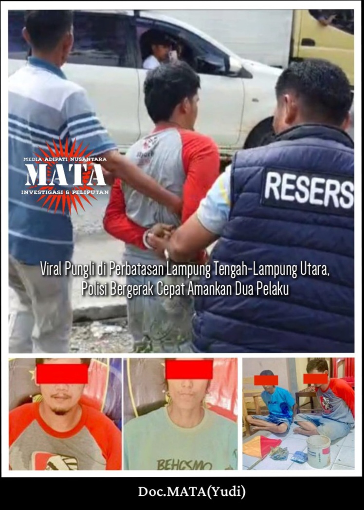 Viral Pungli di Perbatasan Lampung Tengah-Lampung Utara, Polisi Bergerak Cepat Amankan Dua Pelaku