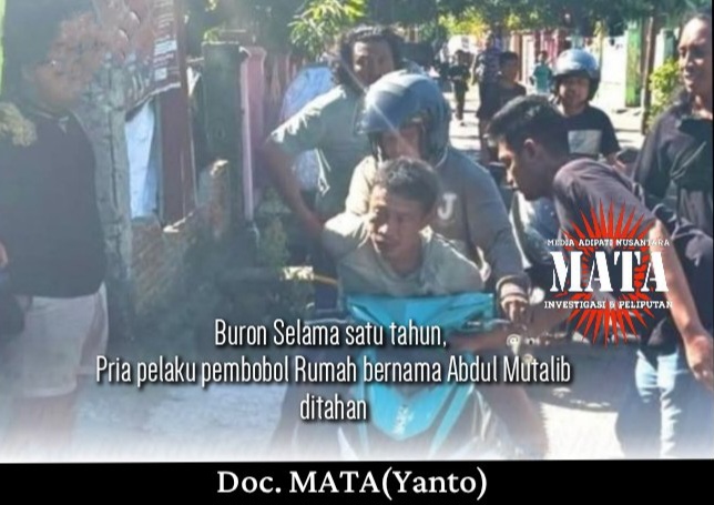 Buron Selama satu tahun,  Pria pelaku pembobol Rumah bernama Abdul Mutalib ditahan
