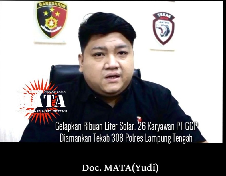 Gelapkan Ribuan Liter Solar, 26 Karyawan PT GGP Diamankan Tekab 308 Polres Lampung Tengah