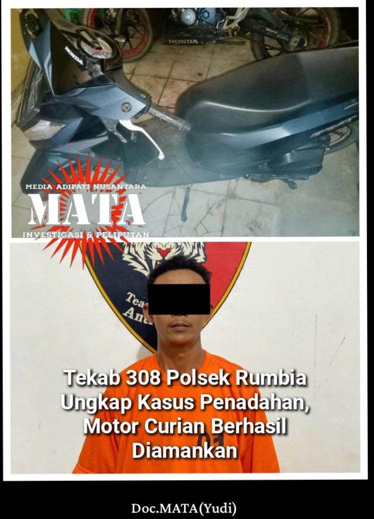 Tekab 308 Polsek Rumbia Ungkap Kasus Penadahan, Motor Curian Berhasil Diamankan