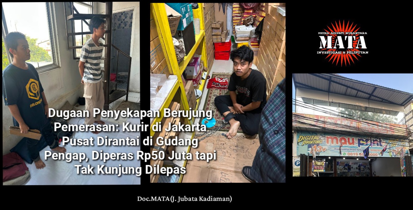 Dugaan Penyekapan Berujung Pemerasan: Kurir di Jakarta Pusat Dirantai di Gudang Pengap, Diperas Rp50 Juta tapi Tak Kunjung Dilepas
