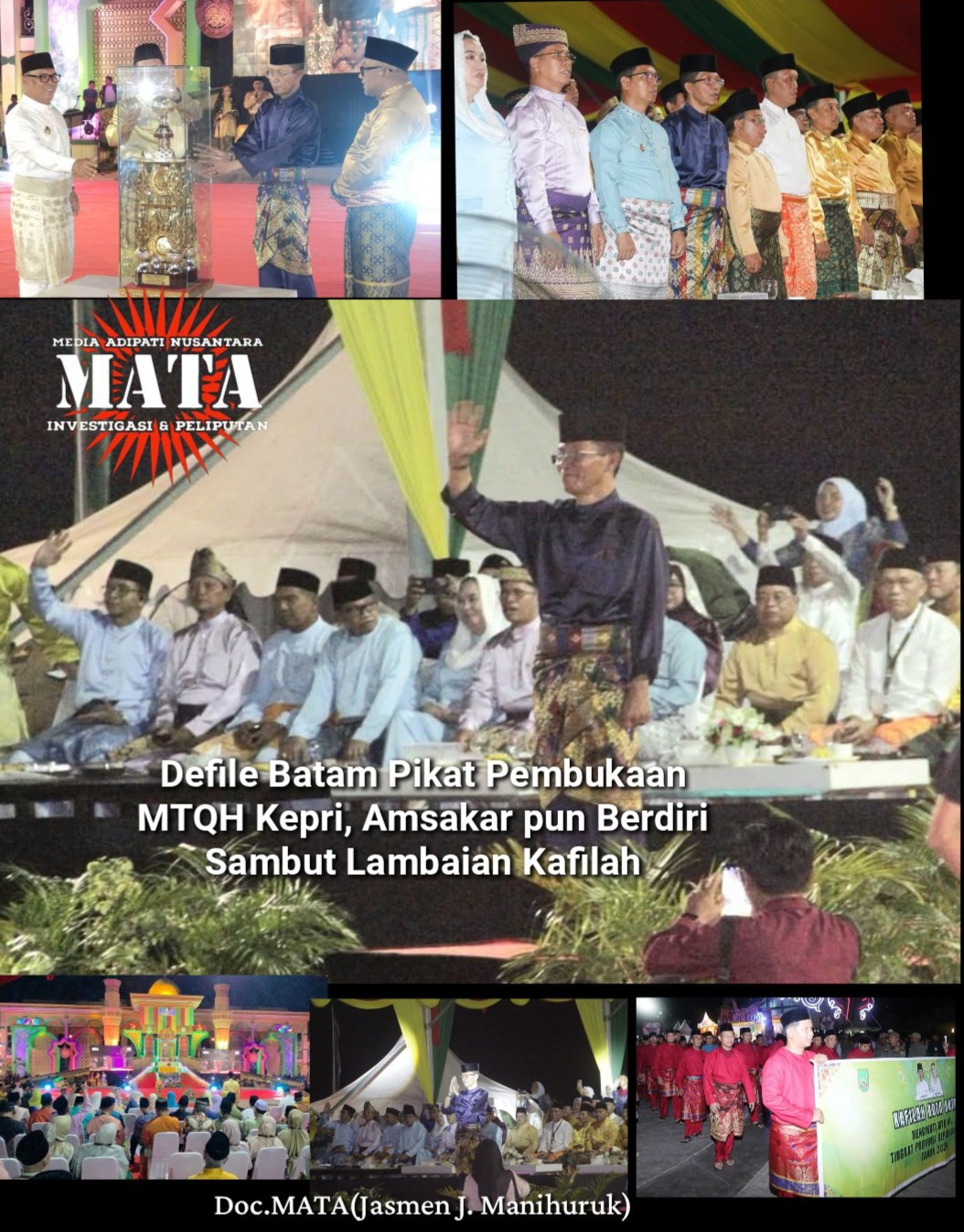 Defile Batam Pikat Pembukaan MTQH Kepri, Amsakar pun Berdiri Sambut Lambaian Kafilah