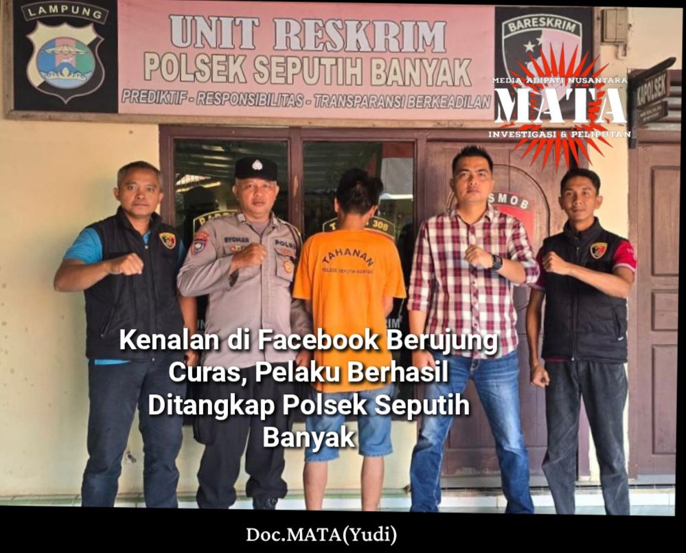 Kenalan di Facebook Berujung Curas, Pelaku Berhasil Ditangkap Polsek Seputih Banyak