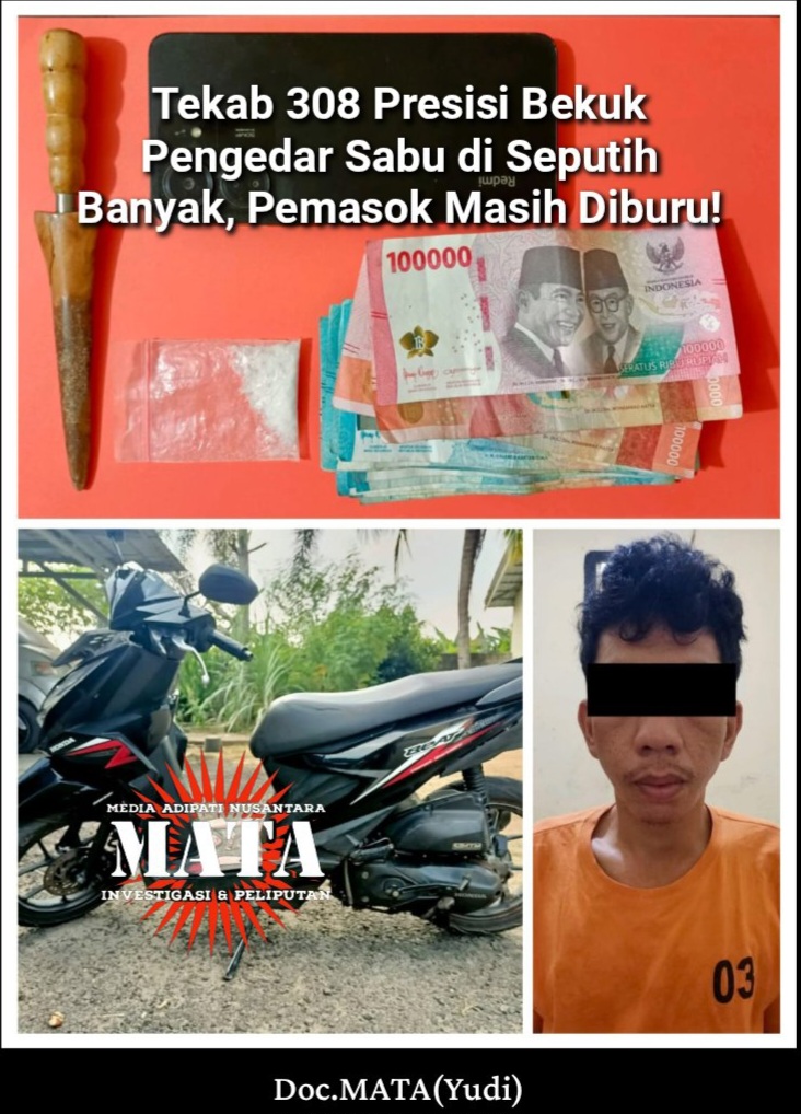 Tekab 308 Presisi Bekuk Pengedar Sabu di Seputih Banyak, Pemasok Masih Diburu!